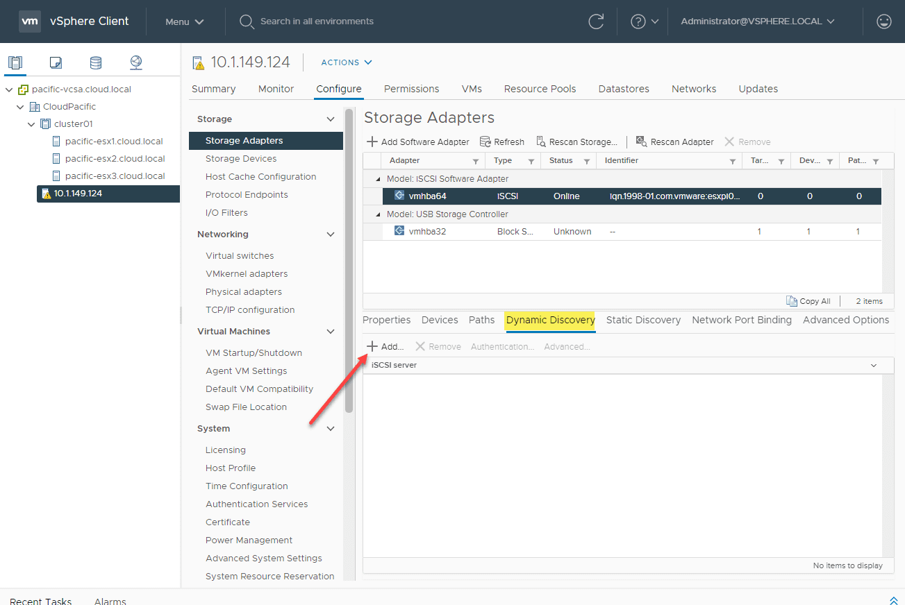 Add iSCSI Shared Storage to VMware ESXiArm Virtualization Howto