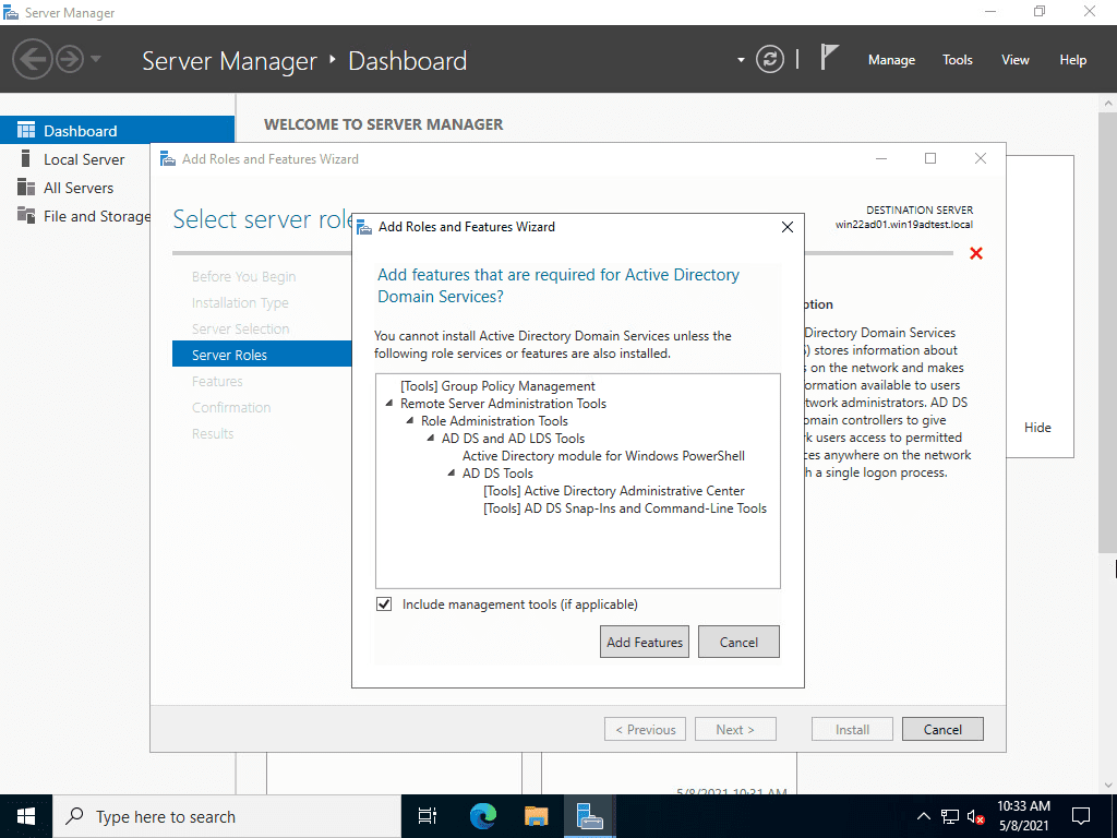 Upgrade Windows Server 2019 Active Directory to Windows Server 2022