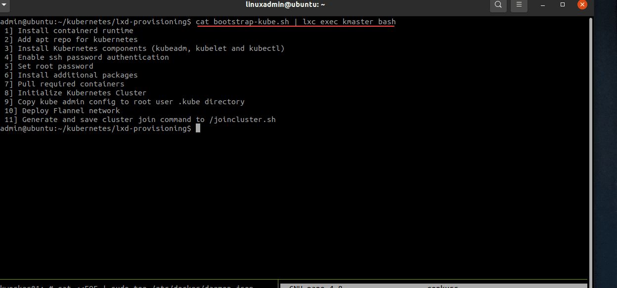 LXC Containers Configuration Lab Setup