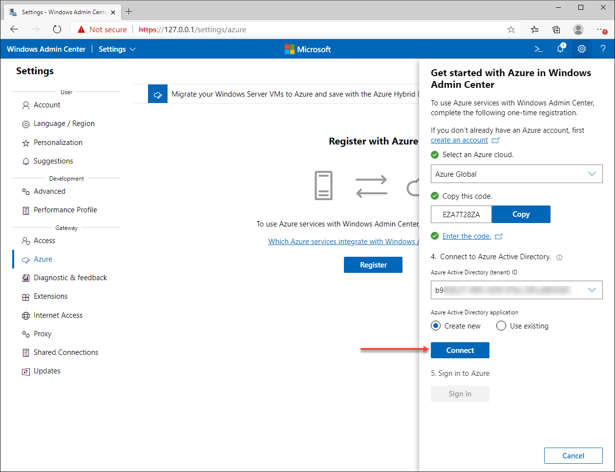 Windows Server 2022 with Azure Network Adapter Virtualization Howto
