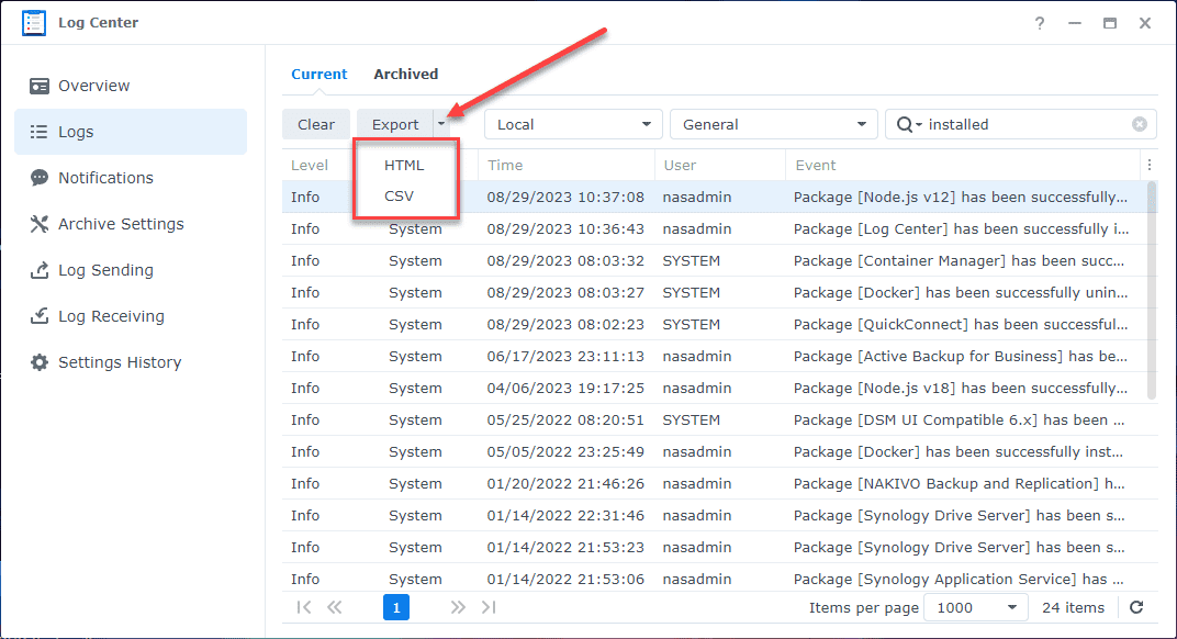 Synology Logging Easily View Synology NAS Logs