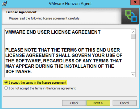 Add RDS Server to View 7 - 4 License Agreement