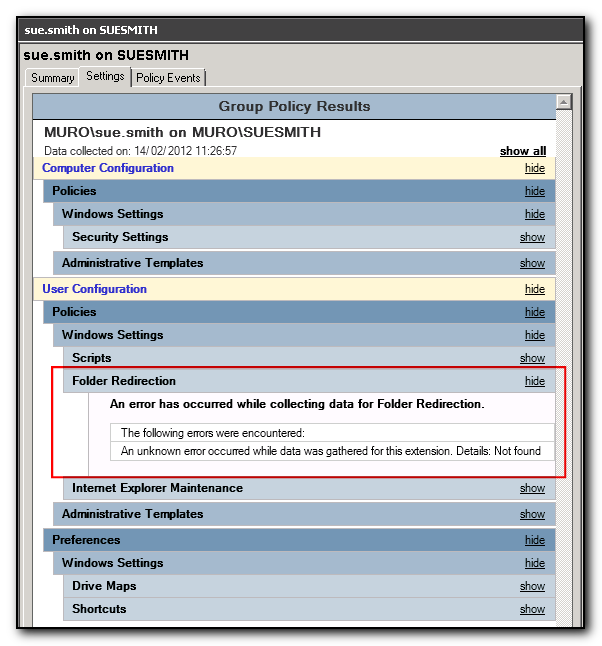 My Documents folder redirection not working after file server migration