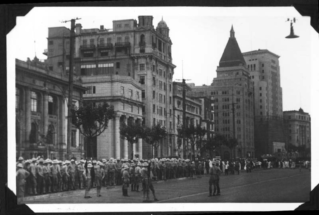 British soldiers on the Bund Virtual Shanghai