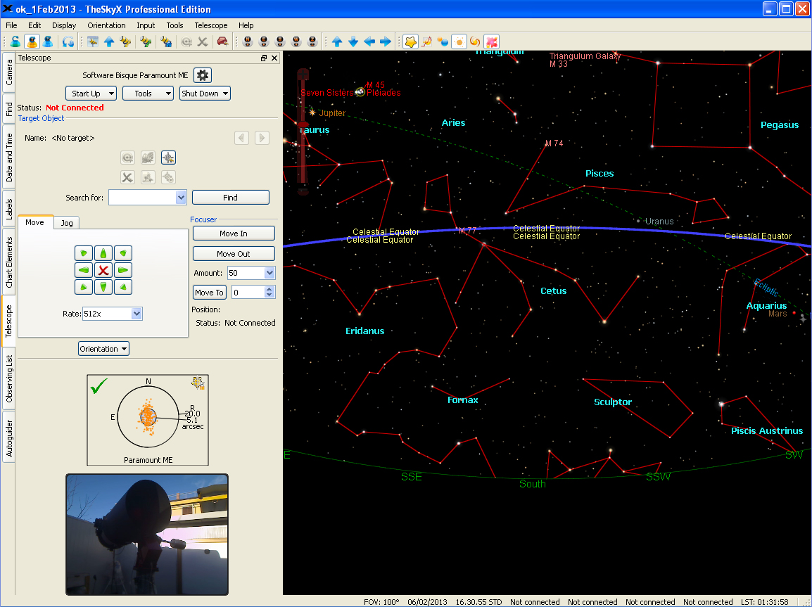 Software upgraded at the Virtual Telescope 6 Feb. 2013 The Virtual