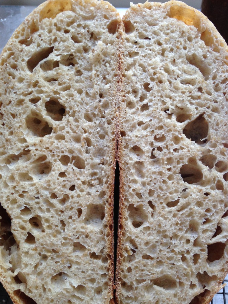 Baking sourdough bread in a casserole dish