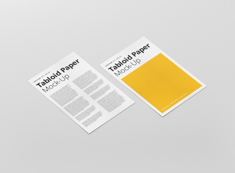 Tabloid Paper Mockup Premium and Free Mockups by Viscon Design