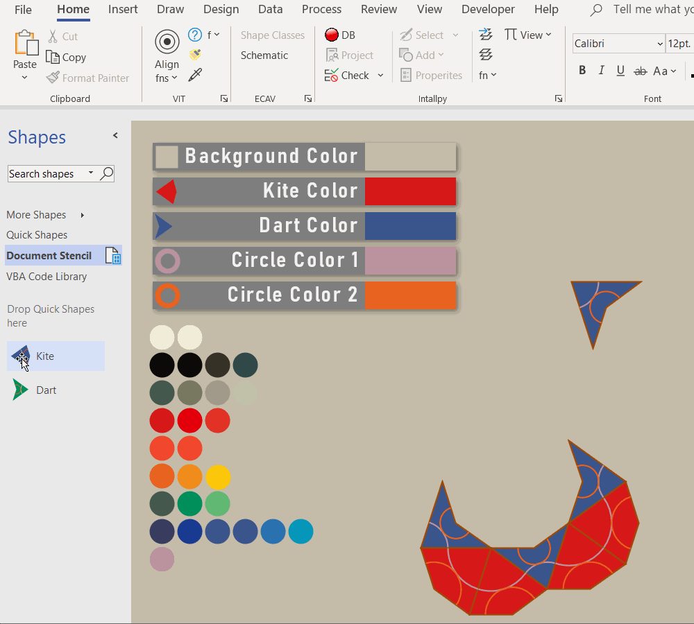 Visio Penrose Tile Shapes Visio Guy