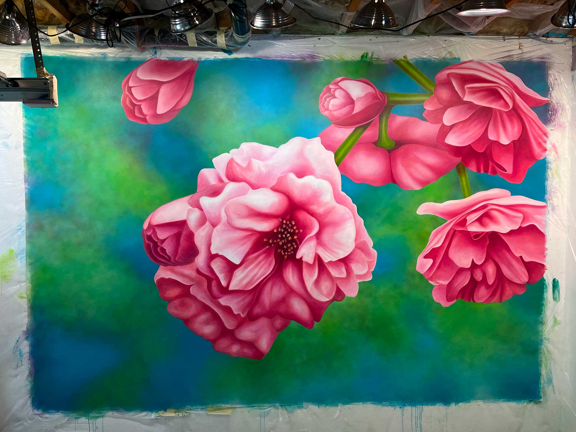 Living Color Mural on canvas Visionary Mural Company