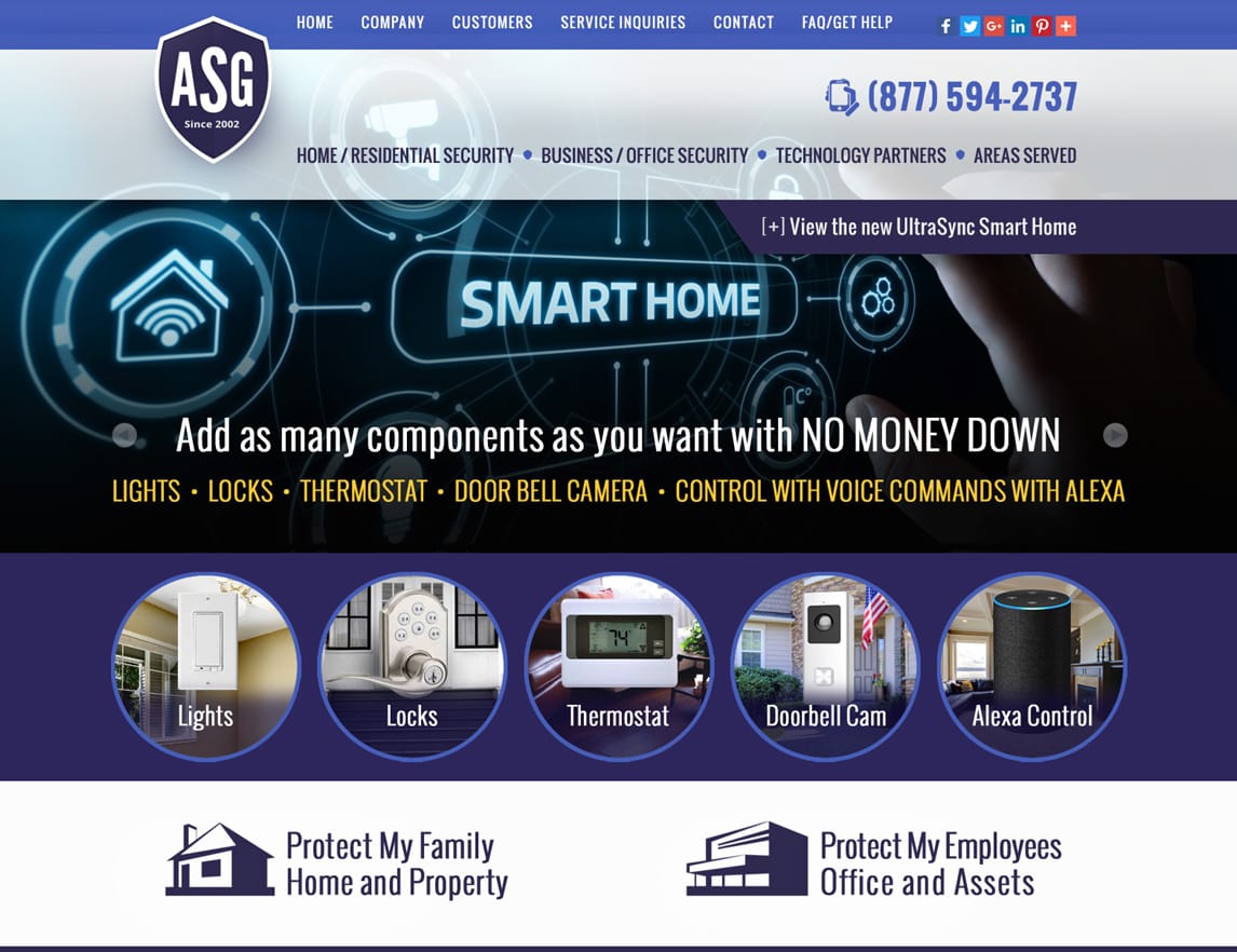 Security Company Website Design Tennessee VISIONEFX