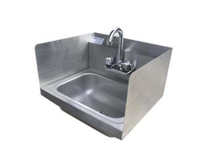 SERVWARE HS15SCWP STAINLESS STEEL HAND SINK WALL MOUNT W/ FAUCET