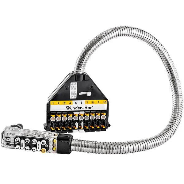 WUNDERBAR M410620KSM3 10 BUTTON SODA GUN W/3’ HOSE 6 CARBONATED 2 NON