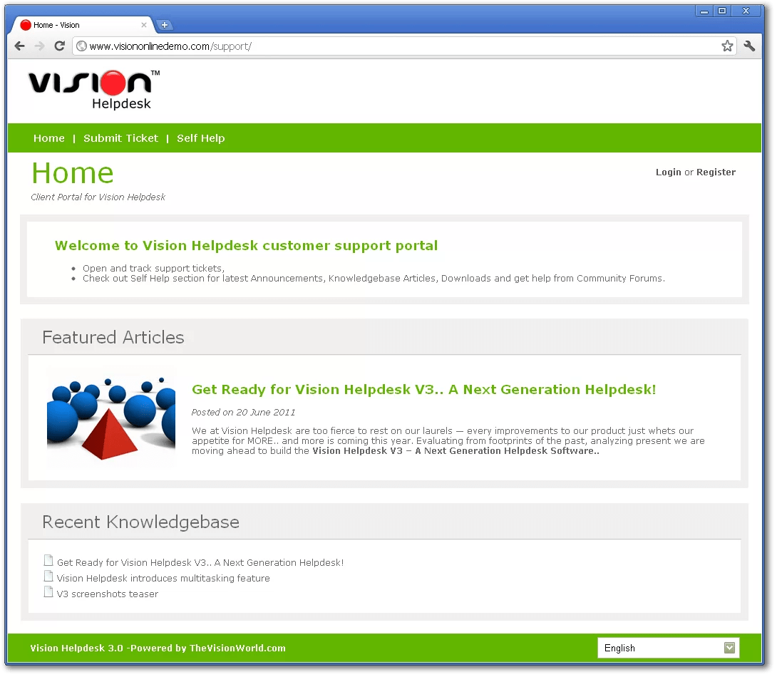 Vision Helpdesk V3 Screenshot Teaser Part1 This is just a beginning..
