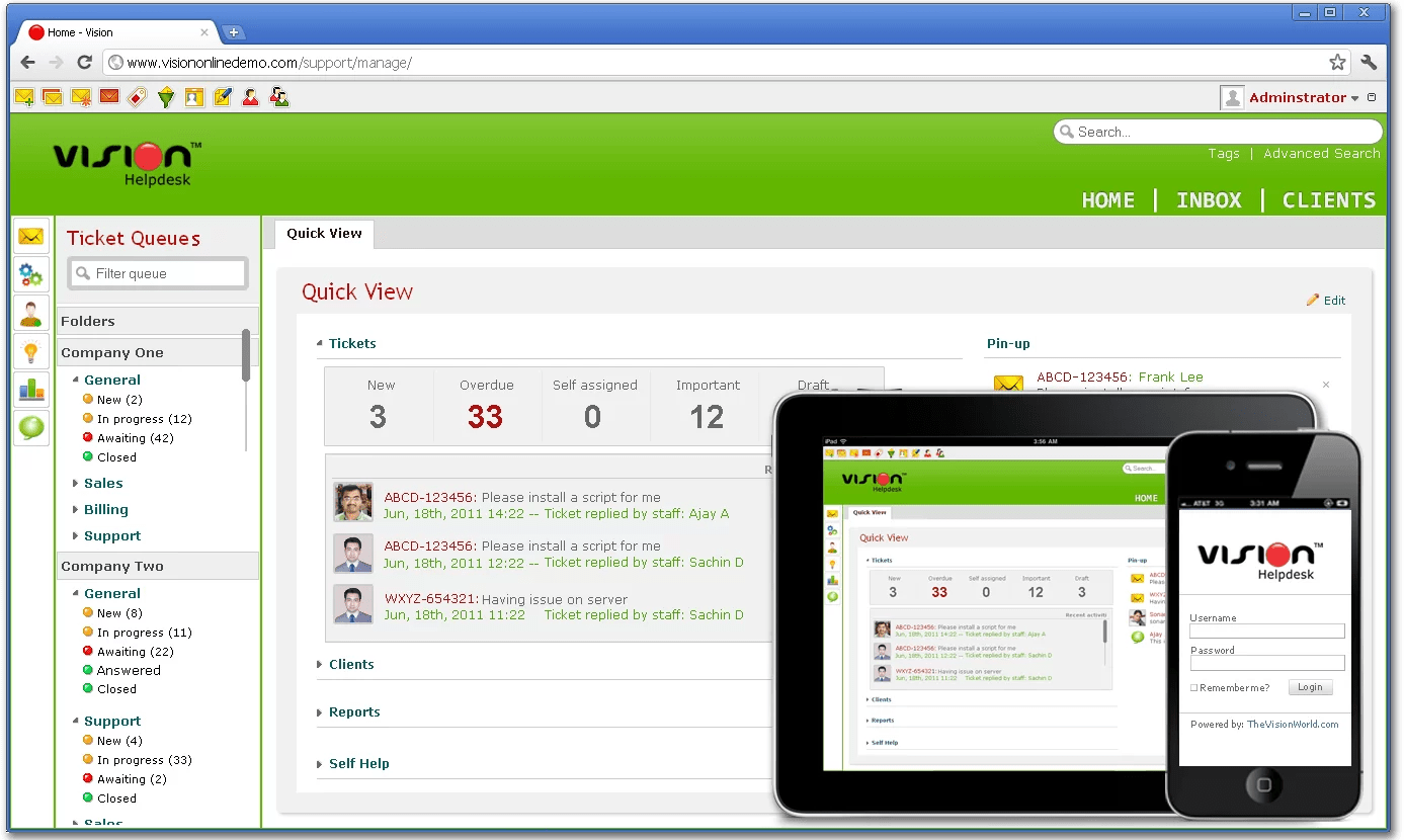 Vision Helpdesk V3 Screenshot Teaser Part1 This is just a beginning..
