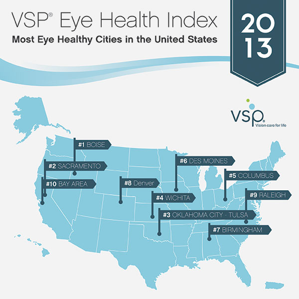 VM VSP 2013 Eye Health Index Names Boise City, Idaho, Top U.S. City