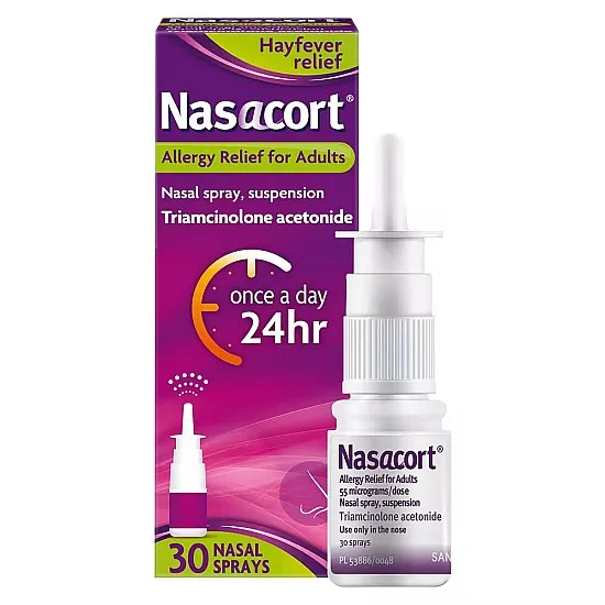 Nasacort Allergy Relief Nasal Spray 30 Sprays, FastActing Formula