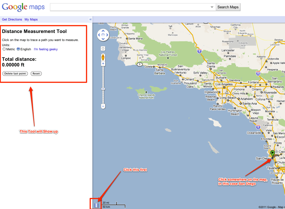 Download free software Google Maps Distance Measurement Tool 2012