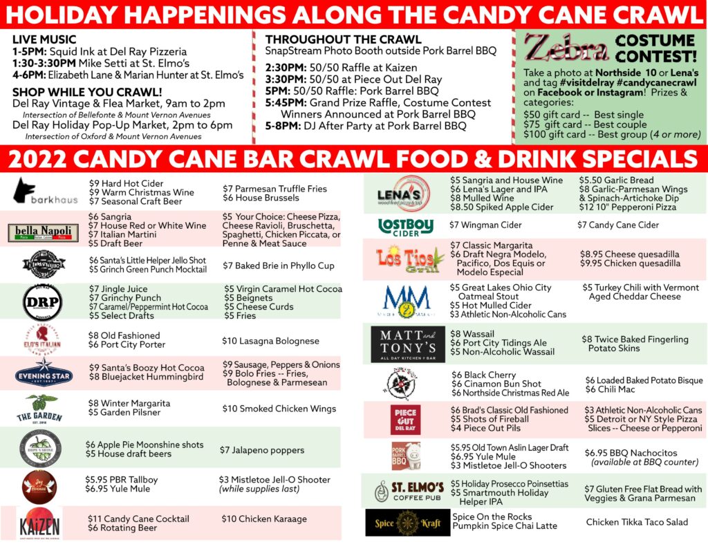 Candy Cane Bar Crawl Digital Program DRBA