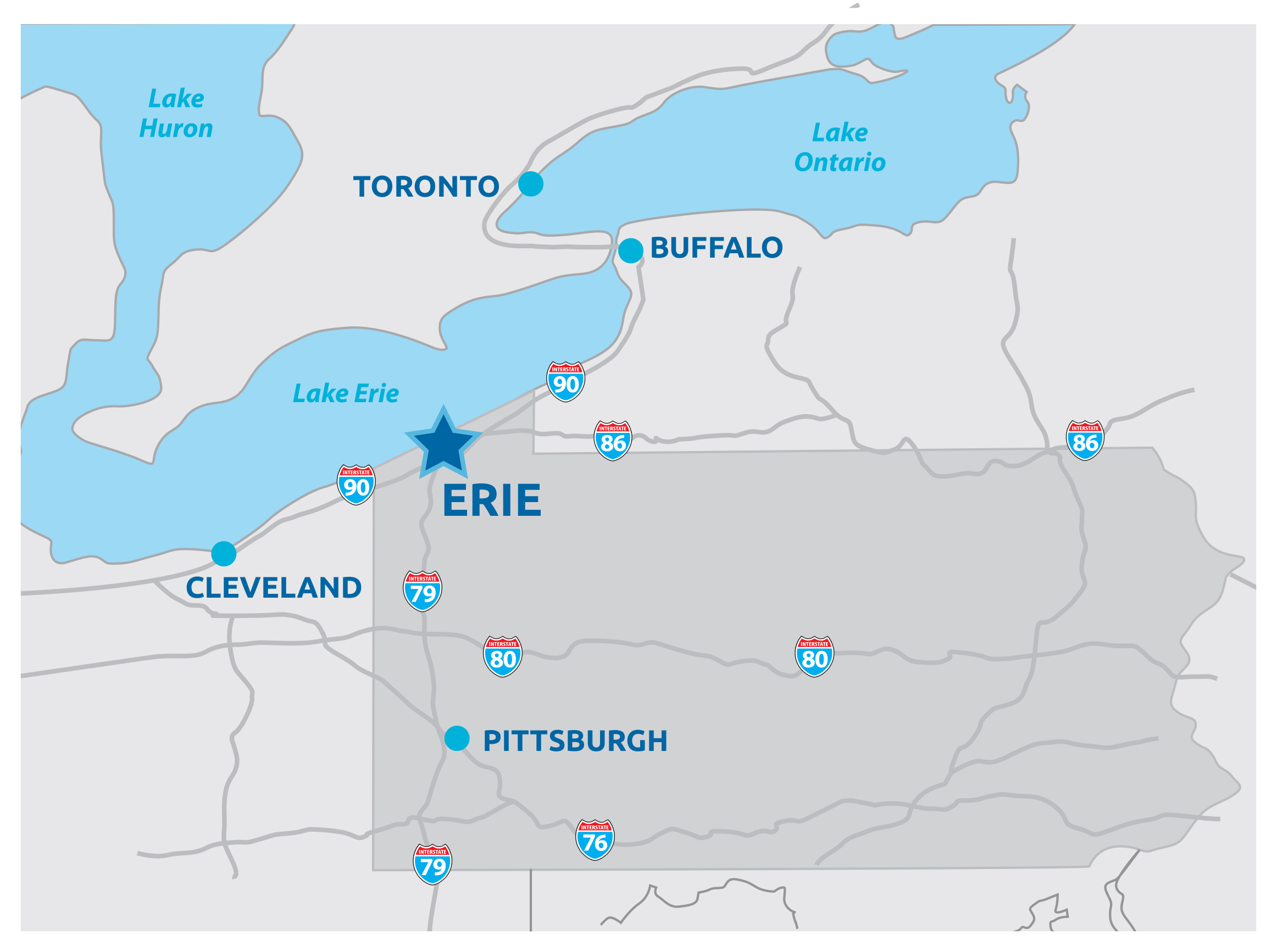 Map To Erie Pa Sibyl Fanechka