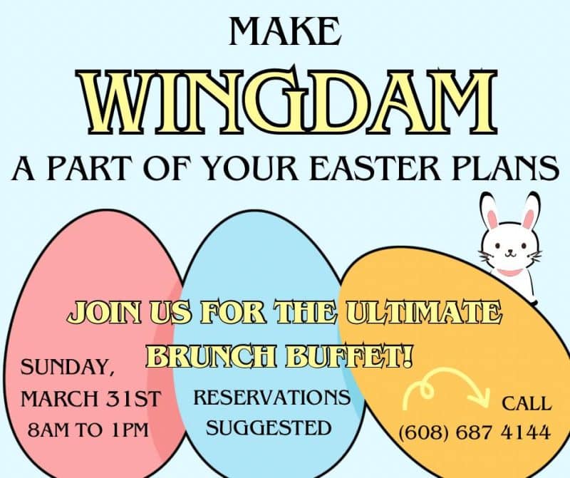 Easter Brunch Buffet at The Wing Dam Fountain City Business