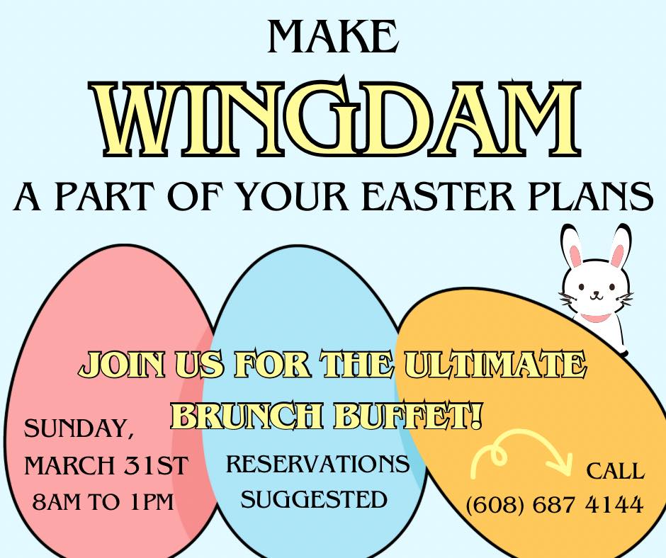 Easter Brunch Buffet at The Wing Dam Fountain City Business