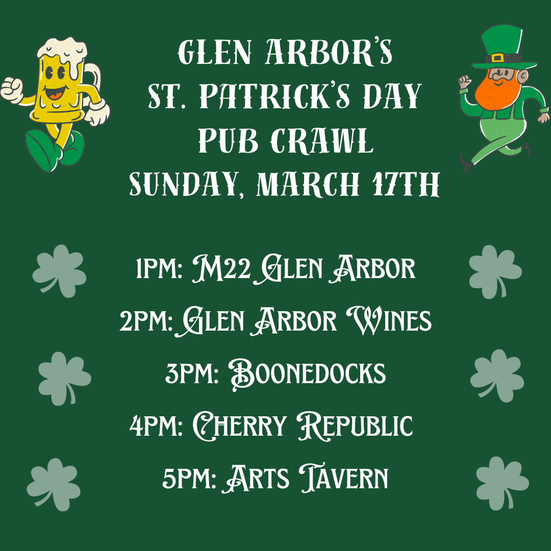 Glen Arbor's St. Patrick's Day Pub Crawl Glen Lake Chamber of Commerce
