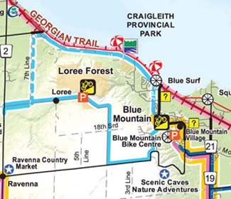Blue Mountain Biking Trail Map Blue Mountain Cycling Routes | Grey County's Official Tourism Website - Visit Grey