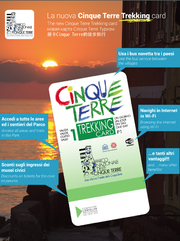 The Cinque Terre Card useful info and service details