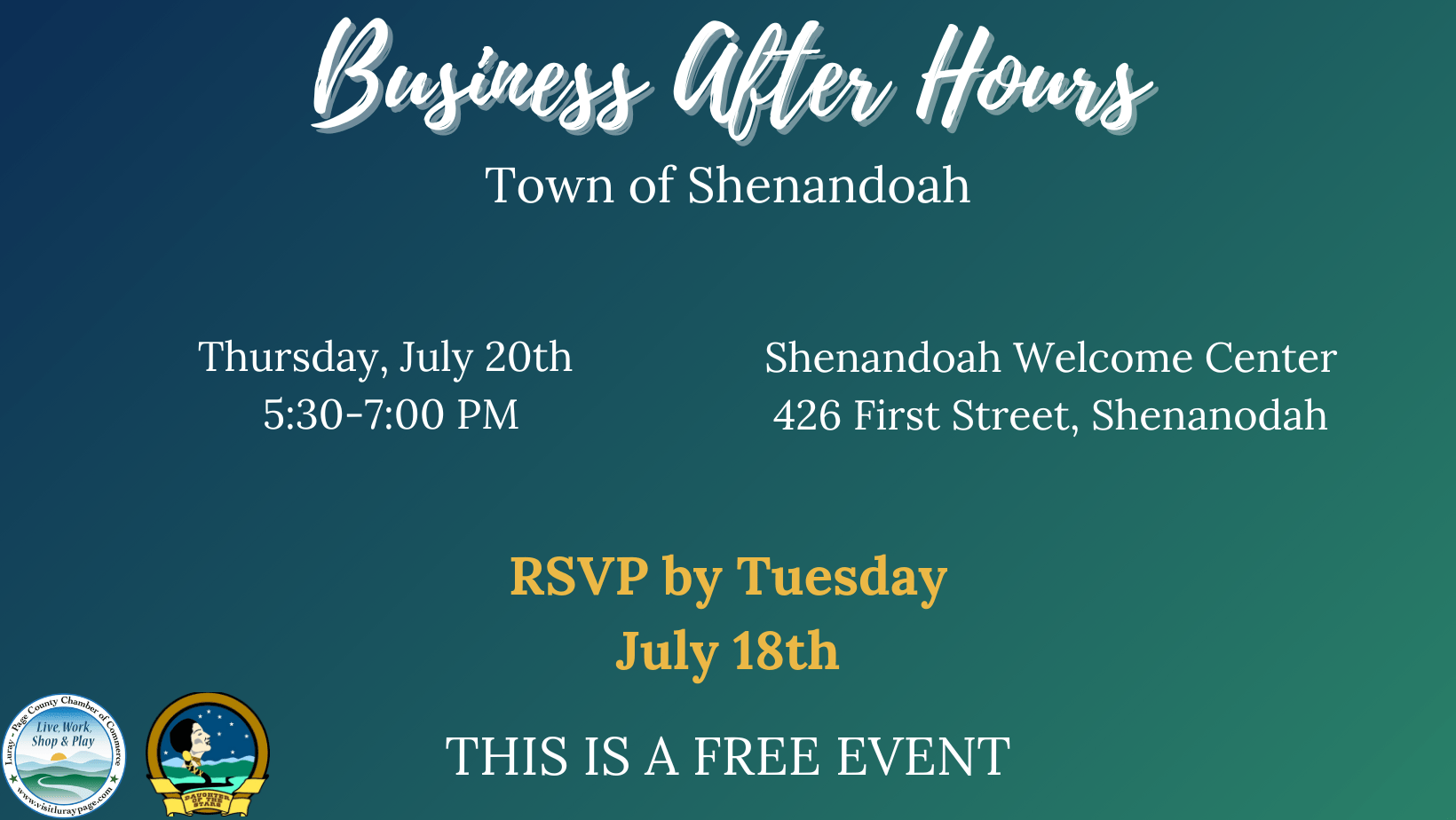 Business After Hours The Town of Shenandoah Museum and Center