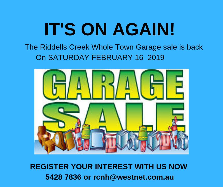 Riddells Creek Whole Town Garage sale Visit Macedon Ranges