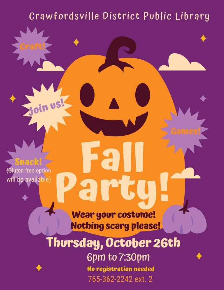 Fall Party at the Crawfordsville District Public Library Montgomery