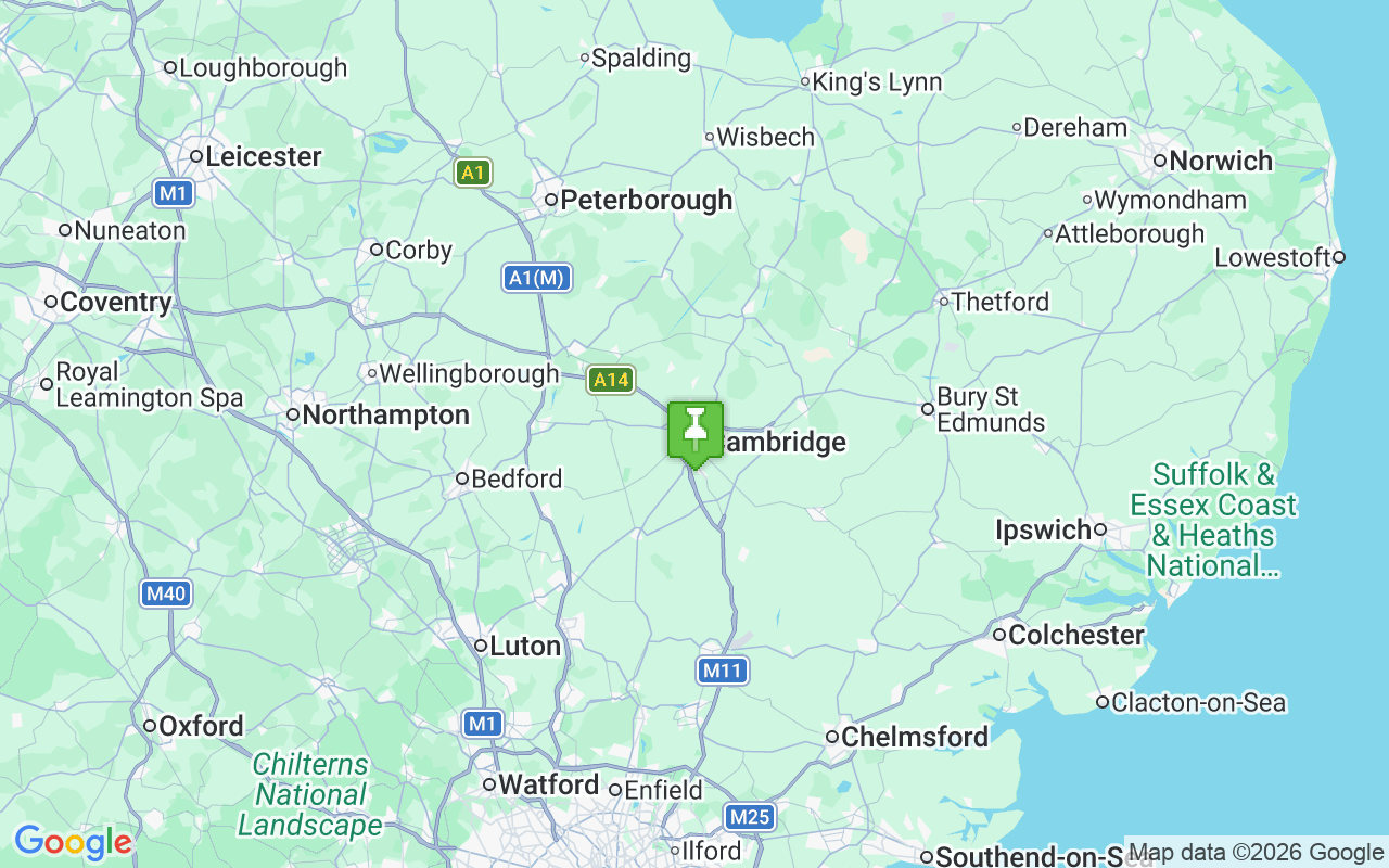 Map of the University of Cambridge