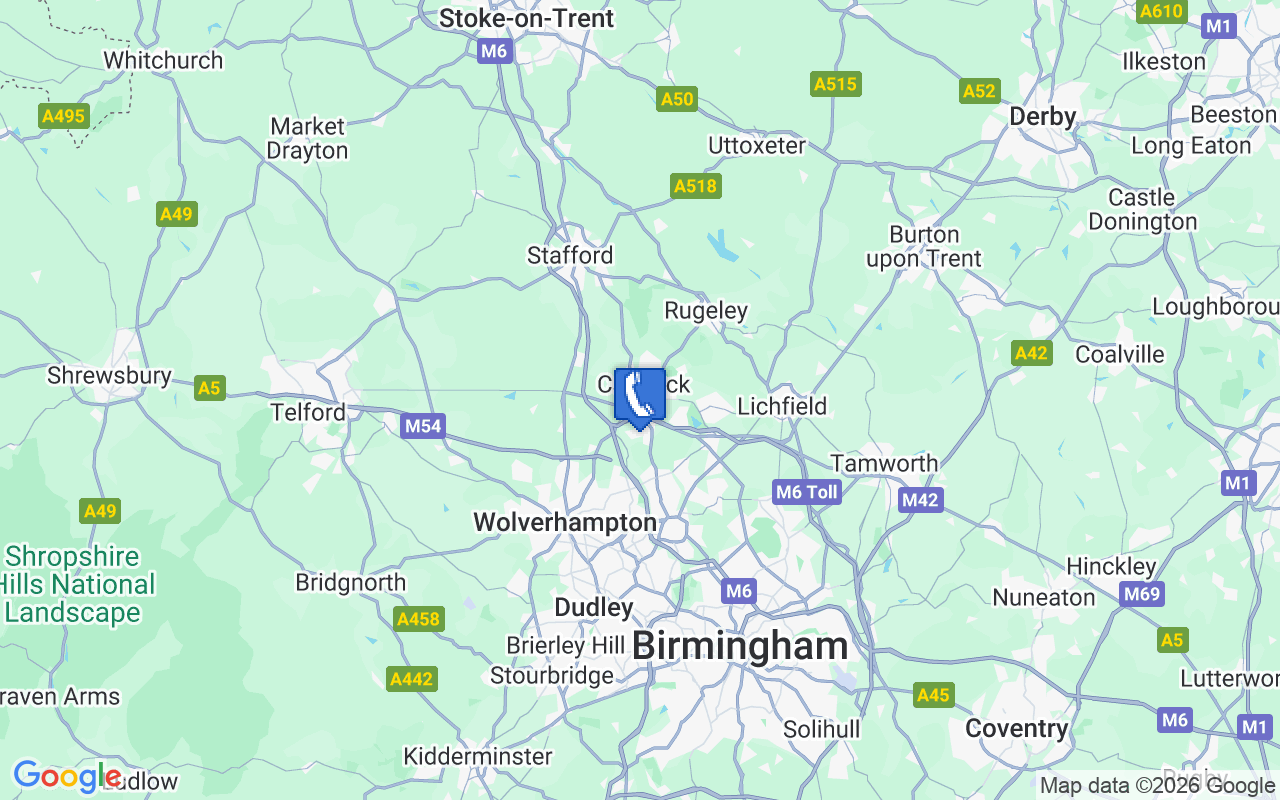 01543 Area Code - Phone Code For Cannock, UK