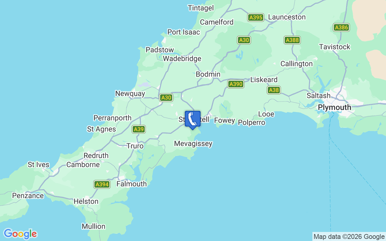 01726 Area Code Telephone Code For St Austell, Cornwall, UK