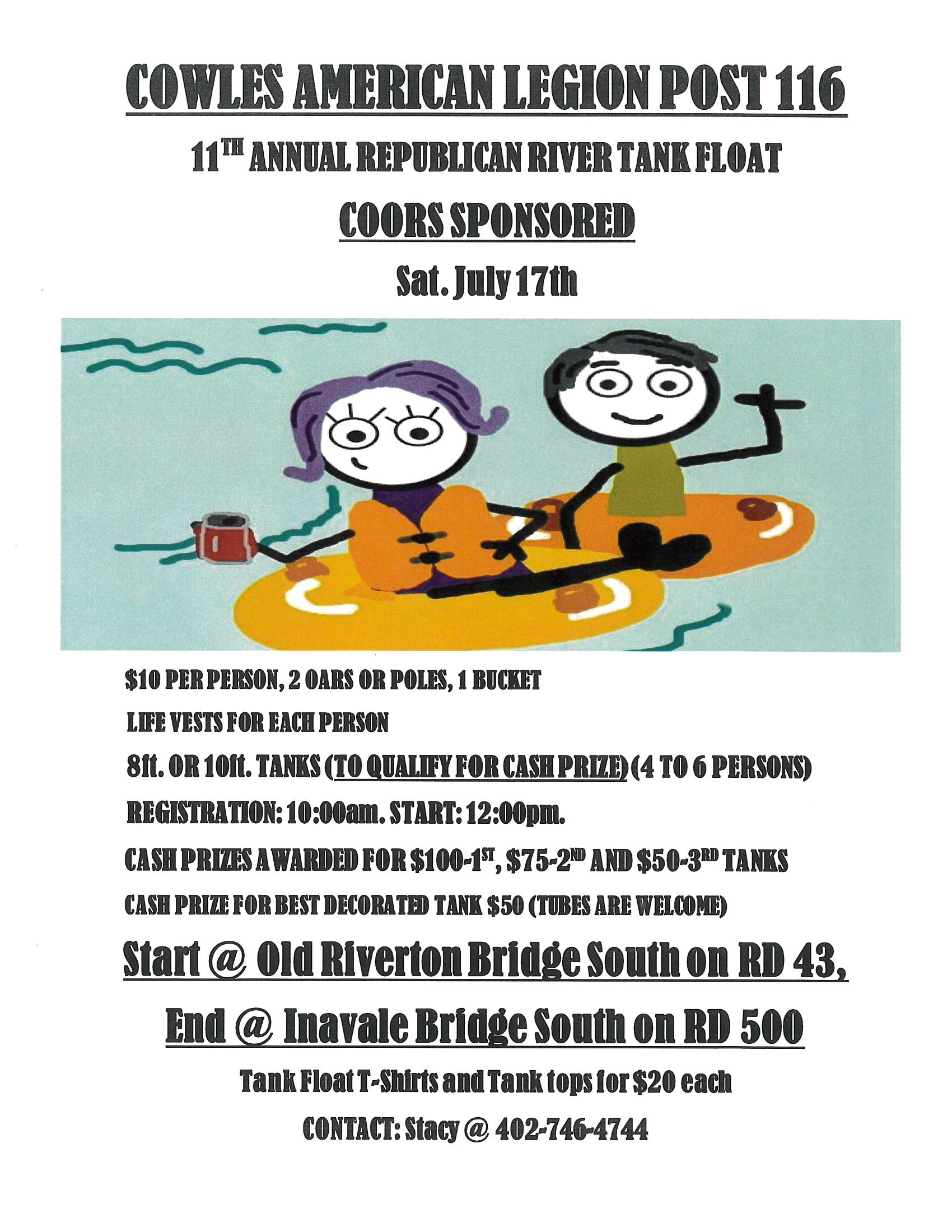 11th Annual Republican River Stock Tank Float Red Cloud, Nebraska