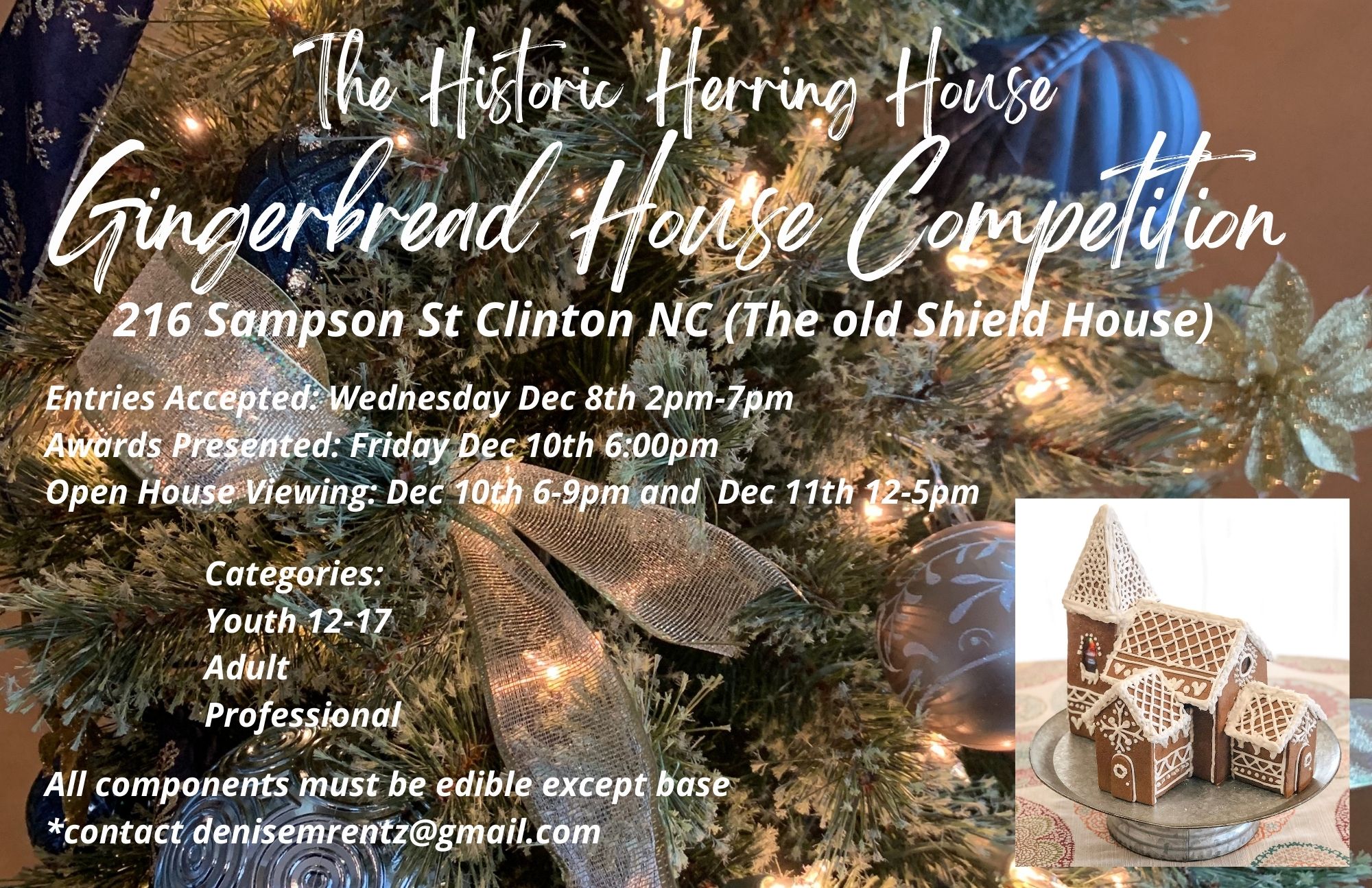 The Historic Herring House Gingerbread House Competition Visit