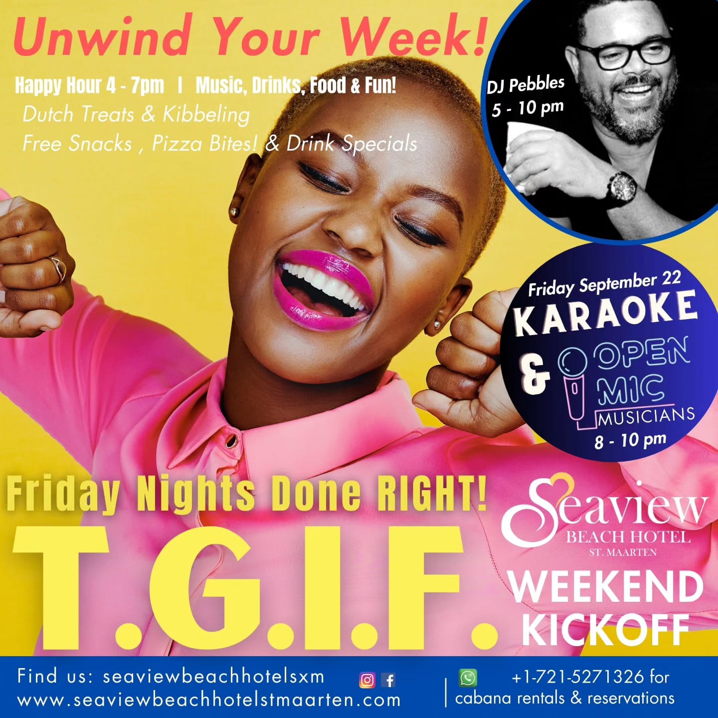 DANCE INTO YOUR WEEKEND AT SEAVIEW BEACH HOTEL! St. Maarten / St. Martin