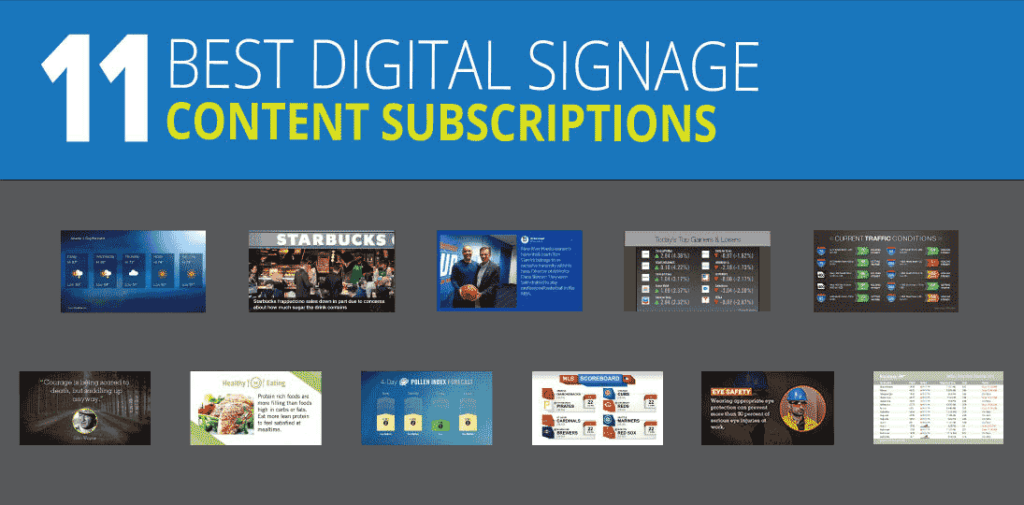 11 Best Digital Signage Content Subscriptions FREE Infographic Visix