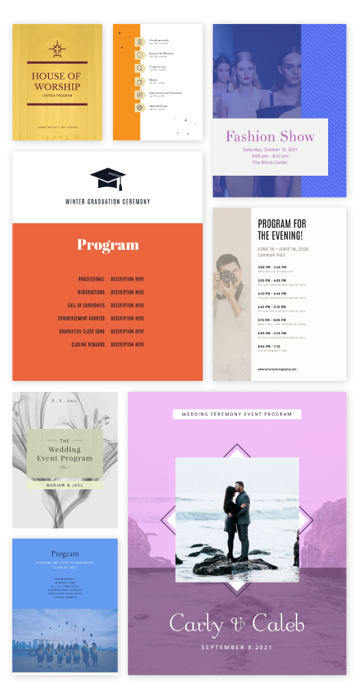 Event Program Maker Create Inviting Event Programs Visme