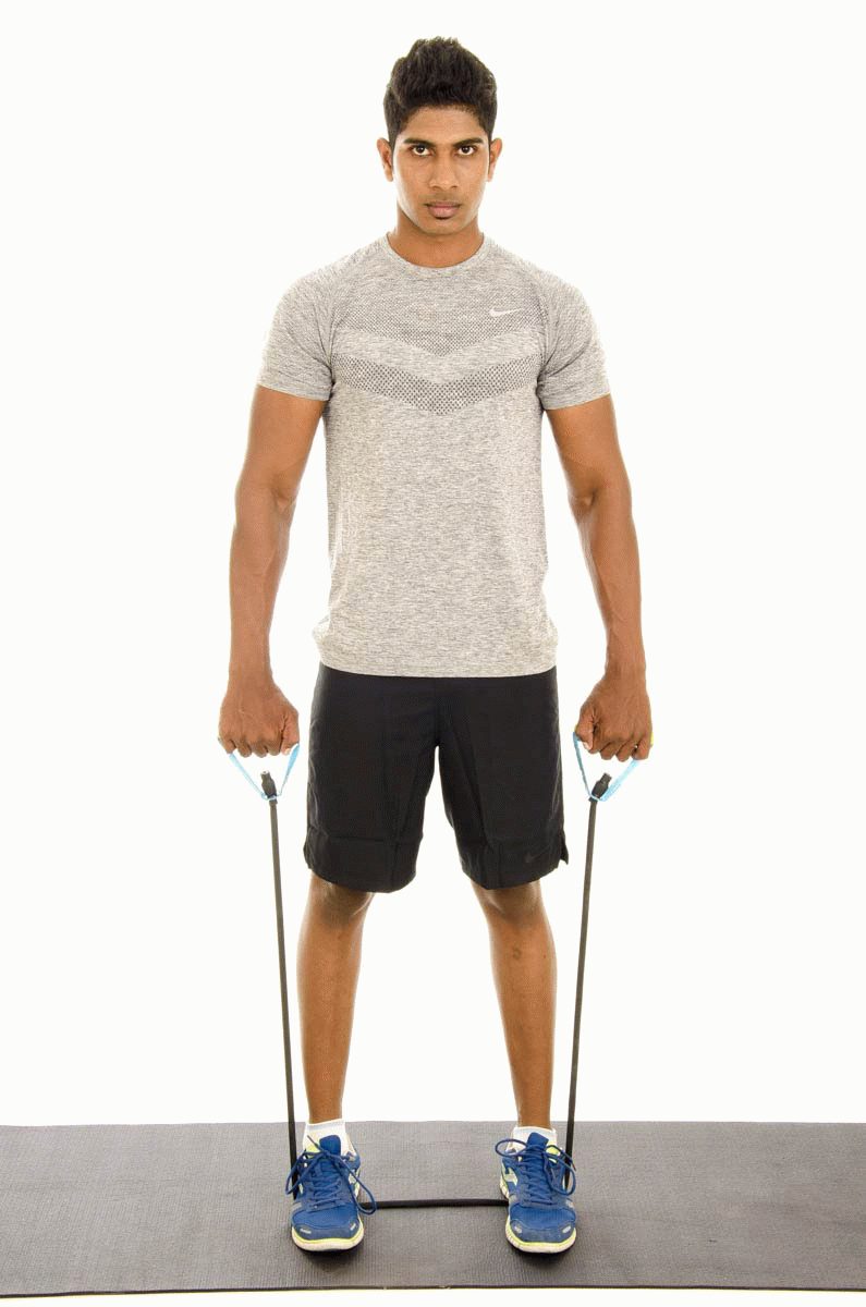 Reverse Bicep Curl with Resistance Tube Vissco Healthcare Private