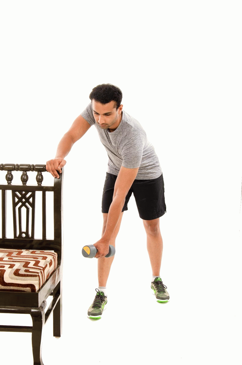 Shoulder Pendulum Clockwise using Dumbbell Vissco Healthcare Private Limited.