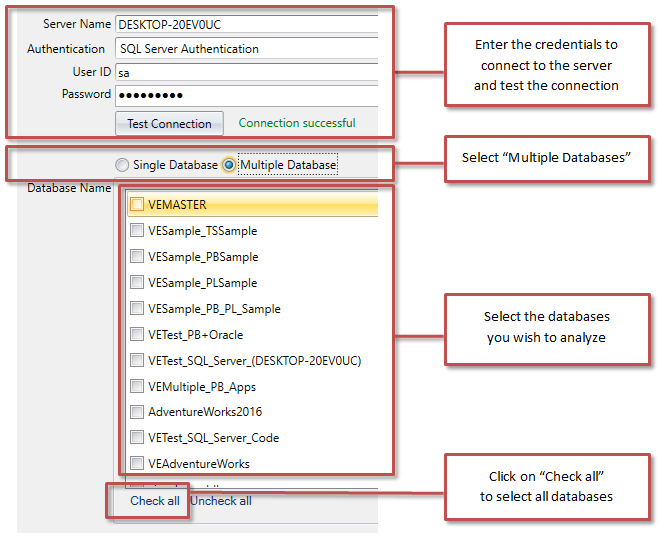 Analyze Several SQL Server Databases at the Same Time