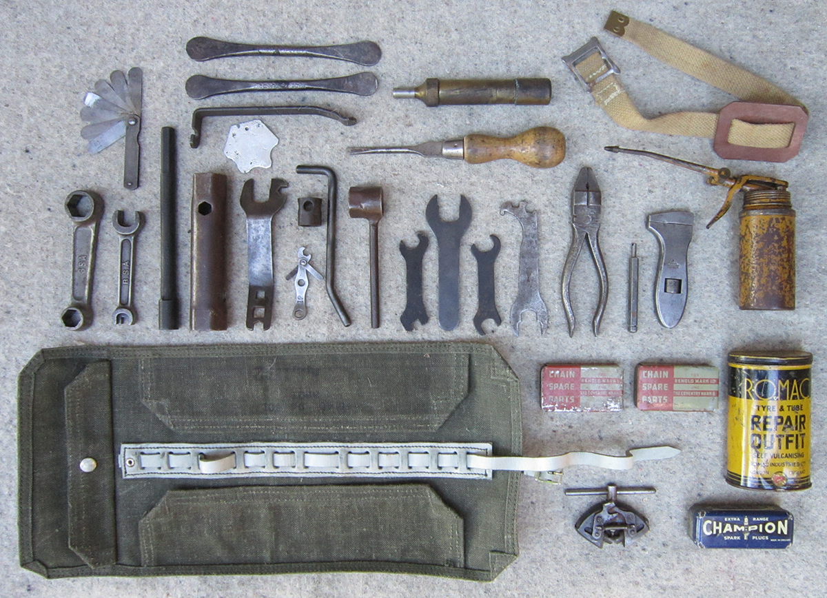 BSA M20 Tool Roll w/ Wartime Tools and Accessories For Sale G503