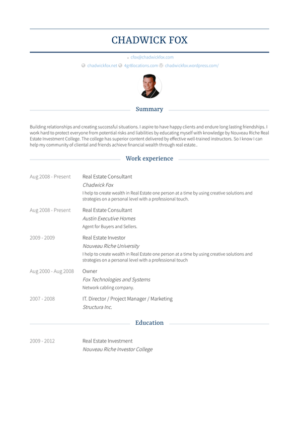 Real Estate Consultant Resume Samples and Templates VisualCV