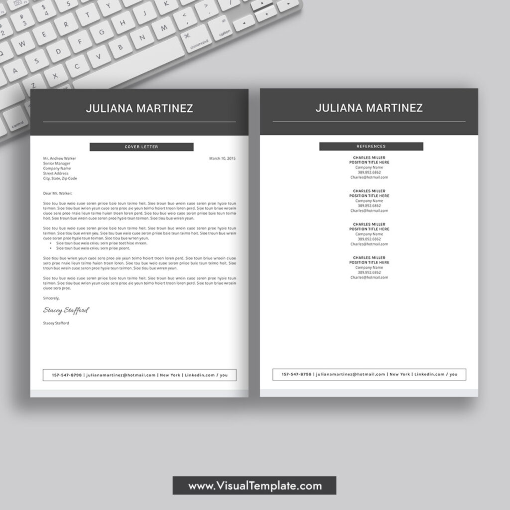 20232024 PreFormatted Resume Template with Resume Icons, Fonts and