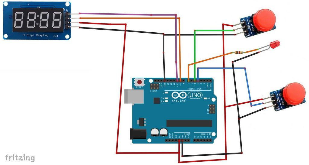 Arduino Countdown Timer With Settings Visuino Visual Development