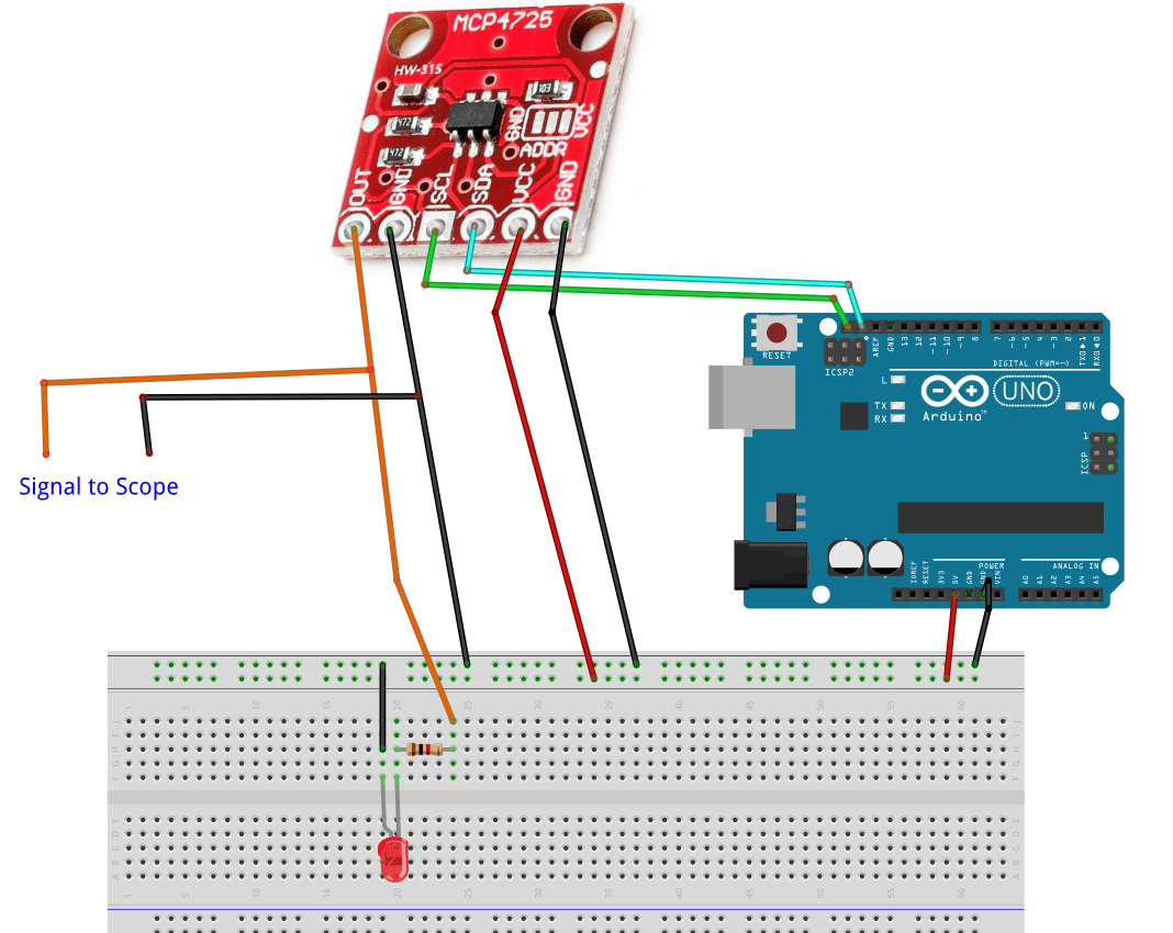 How to Use MCP4725 12 Bit Digital to Analog Converter Using Arduino