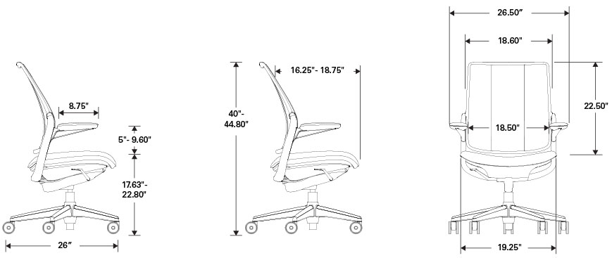 HumanScale Diffrient Smart Home Office Chair Ergonomic Seating