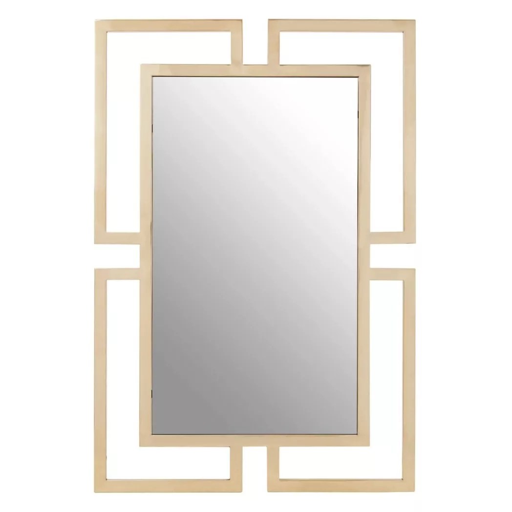 Brushed Gold Rectangular Wall Mirror