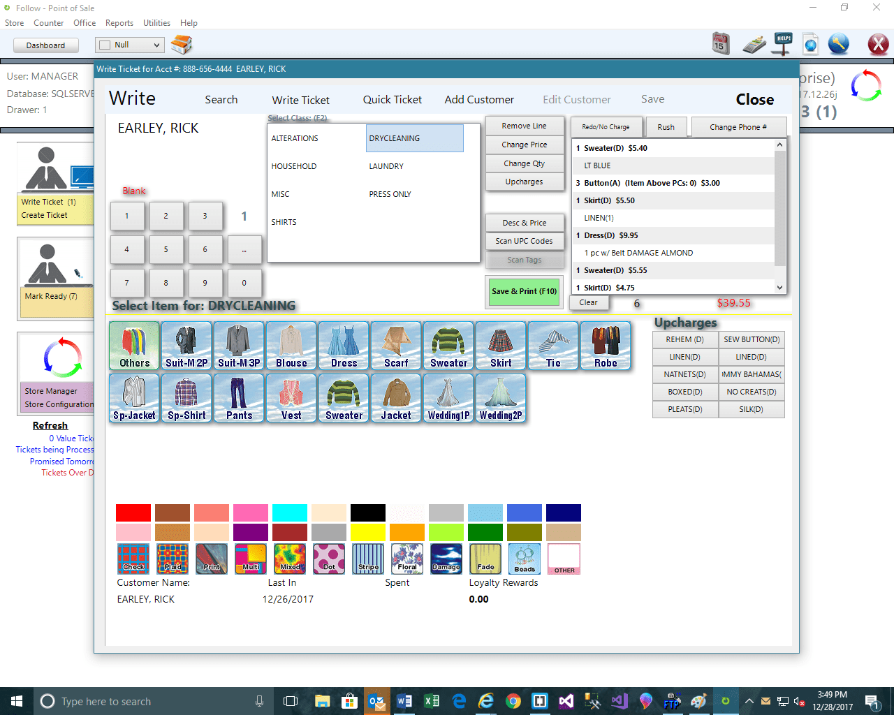 Follow Dry Cleaning Software POS